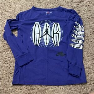 Nike Kids Air Jordan Royal Blue Long Sleeve Tee